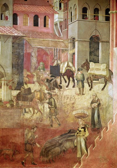 Effects of Good Government in City (detail) by Ambrogio Lorenzetti